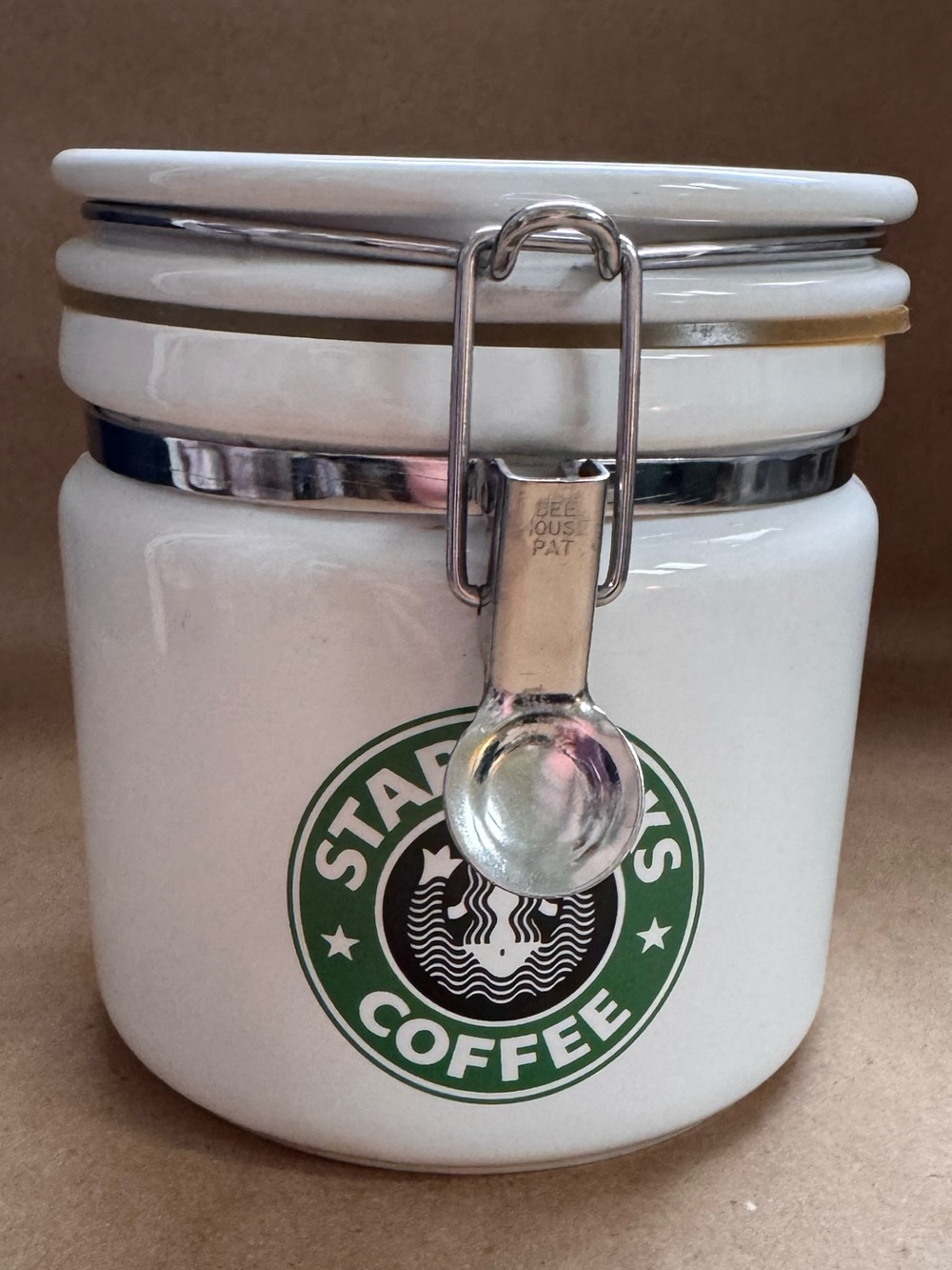 Bee House Starbucks Siren Logo Sealed Canister.